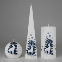 Kaarsen set blauw met hert