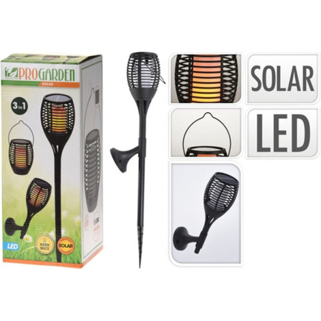 Solar tuinlamp - fakkel 3 in 1 met vlameffect